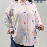 شومیز سایز بزرگ، جنس سیترون B 32198