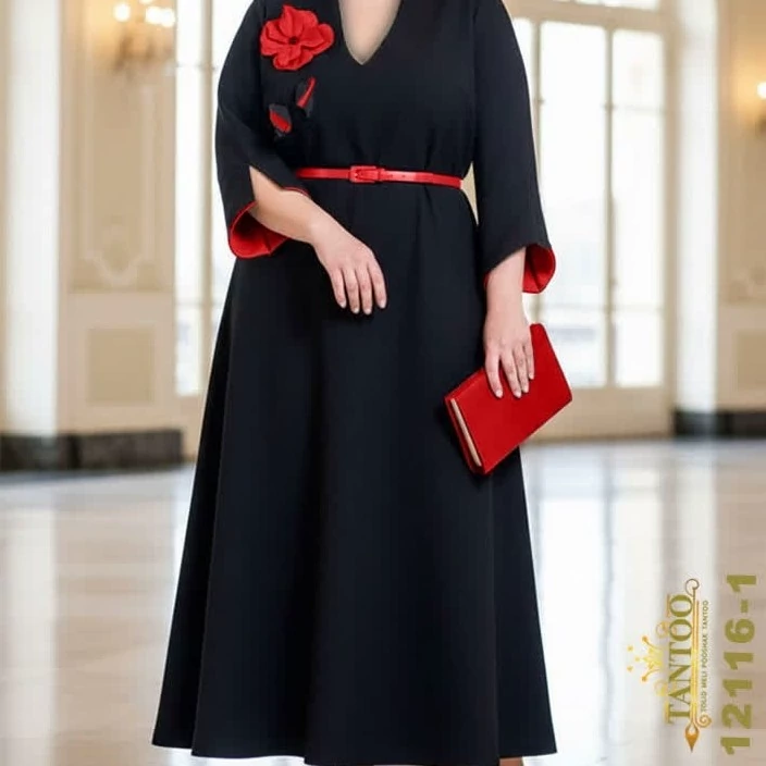 پیراهن مجلسی T - سایزبزرگ مناسب برای 48 تا 60 - در 4 رنگ - ( مازراتی وارداتی )