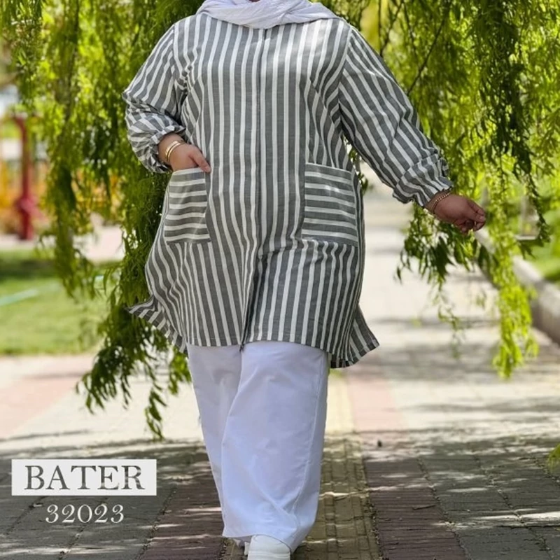 مانتو خنک سایز بزرگ، جنس اسلپ B