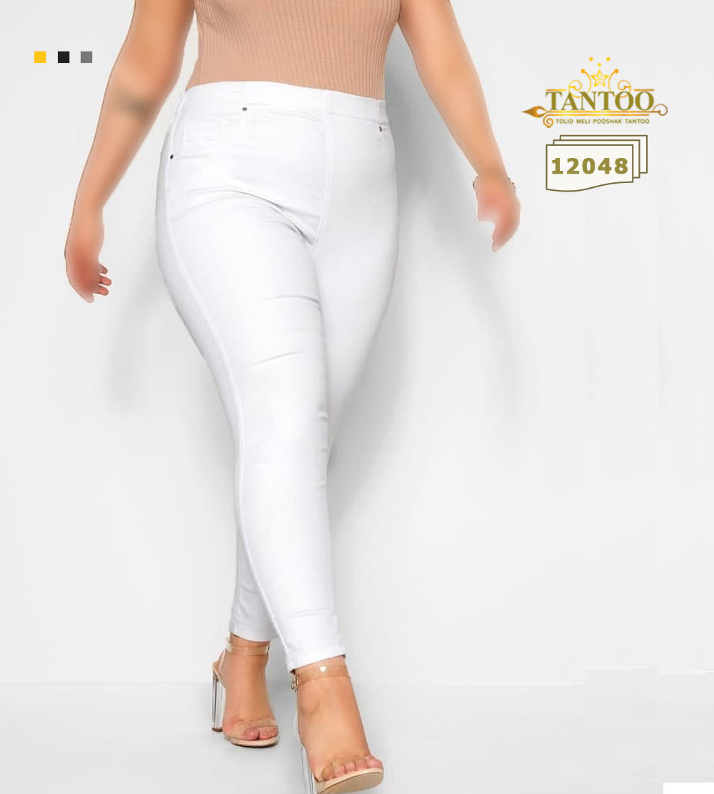 شلوار مجلسی سایز بزرگ، جنس کتان کشی T 12048