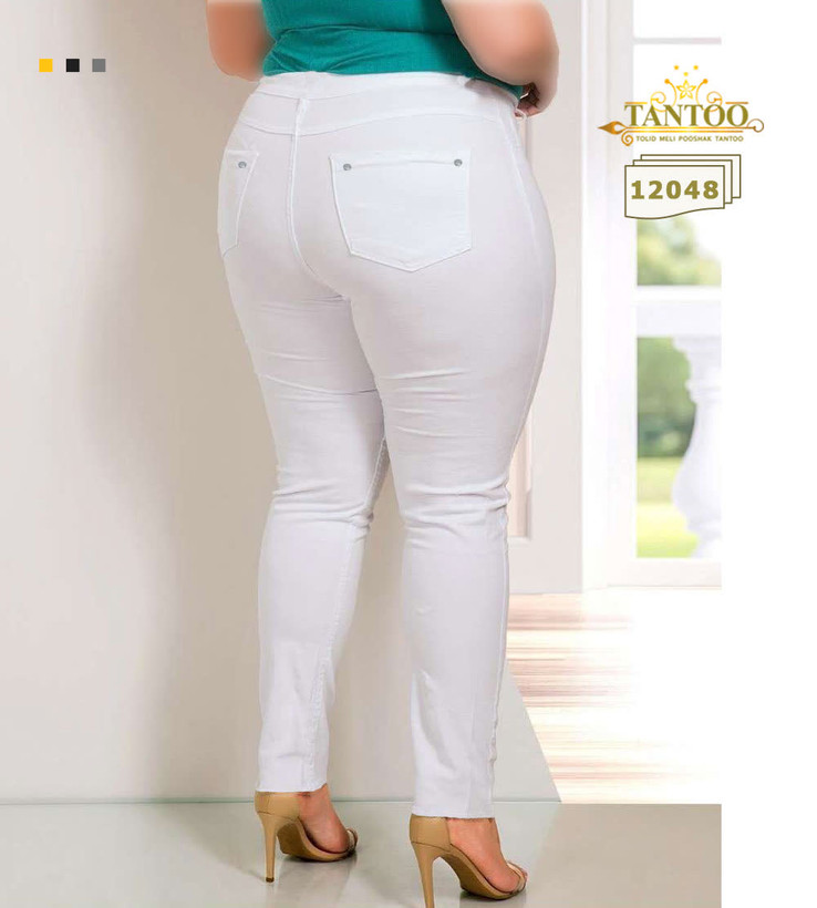 شلوار مجلسی سایز بزرگ، جنس کتان کشی T 12048