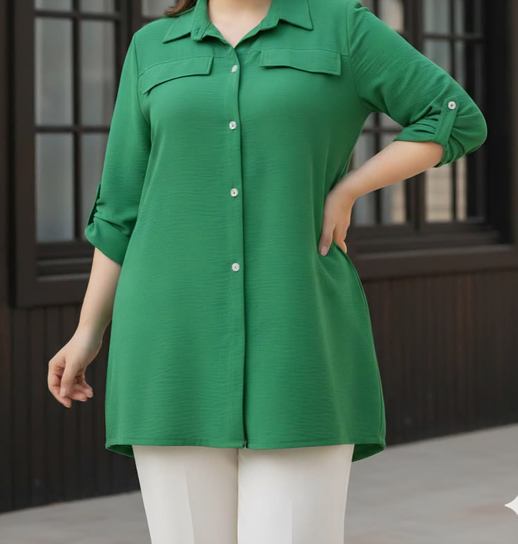 شومیز مجلسی سایزبزرگ، جنس ابروبادی اعلا ۱۱۸۲۹ T